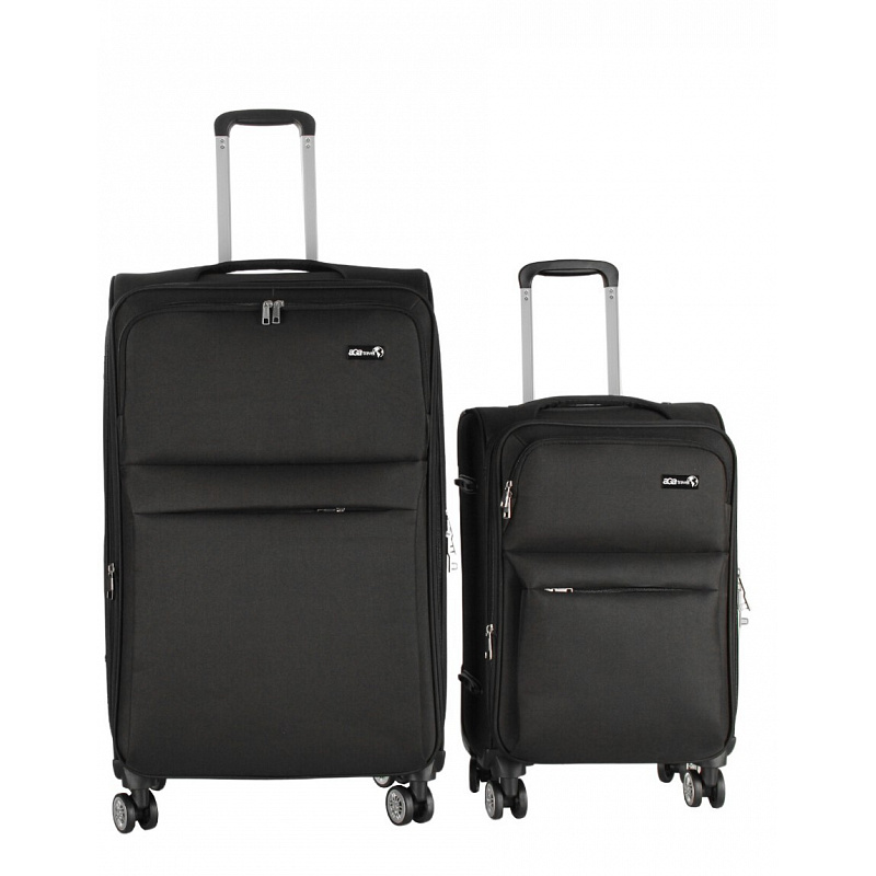 Aga Travel Zestaw walizek podróżnych, rozm. L + S Czarny 6CZ024 - II. JAKOŚĆ