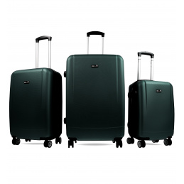 Aga Travel ZESTAW WALIZEK 3w1 KOMPLET WALIZKA PODRÓŻNA BAGAŻ MR4656 Ciemno Zielony