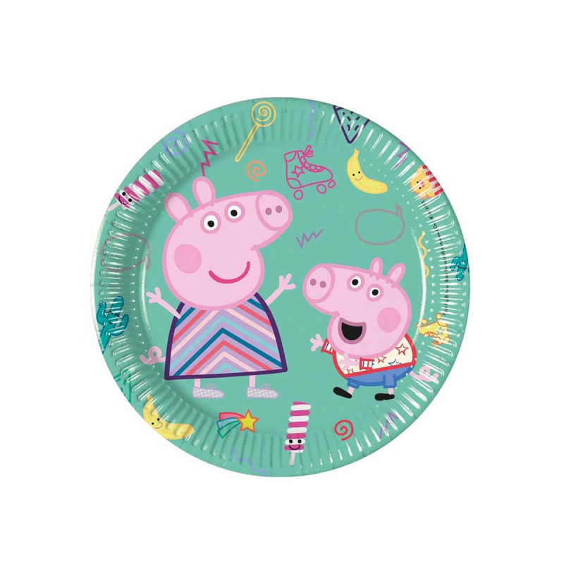 Peppa Pig Talerze papierowe Świnka Peppa 20 cm 8 szt