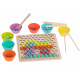 Układanka edukacyjna mozaika z kulek koralików montessori 77el.