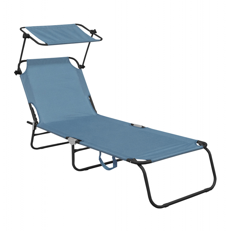 AGA Leżak z baldachimem jasnoniebieski 55x186x24 cm