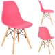 Krzesło EVA skandynawskie plastikowe różowe
