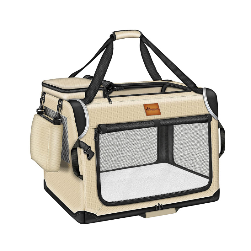 Tresko Torba transportowa dla psów i kotów 92x63x63 cm Beżowy