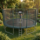 Trampolina Aga SPORT PRO 518 cm Dark Green + siatka ochronna + drabinka + kieszeń na buty