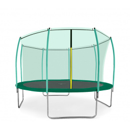Aga SPORT FIT Trampolina 366 cm Ciemnozielona + siatka ochronna wewnętrzna