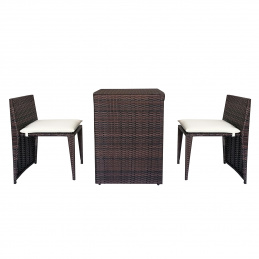 ZESTAW MEBLI RATANOWYCH DO OGRODU NA TARAS 2+1 MR1981