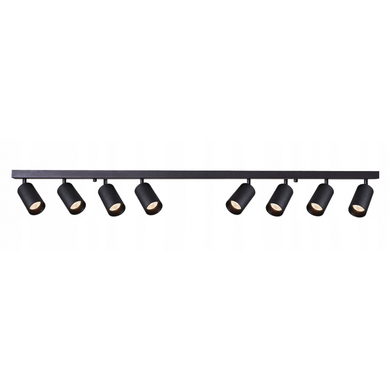 Lampa GU10 VIKI-L 8 spot listwa czarna