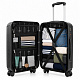 Aga Travel Sada ZESTAW WALIZEK 3w1 MR4667 Czarny