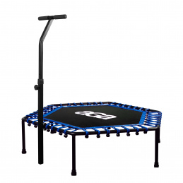 Aga FITNESS Trampolina 130 cm Niebieska + uchwyt