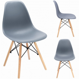 Krzesło EVA skandynawskie plastikowe szare