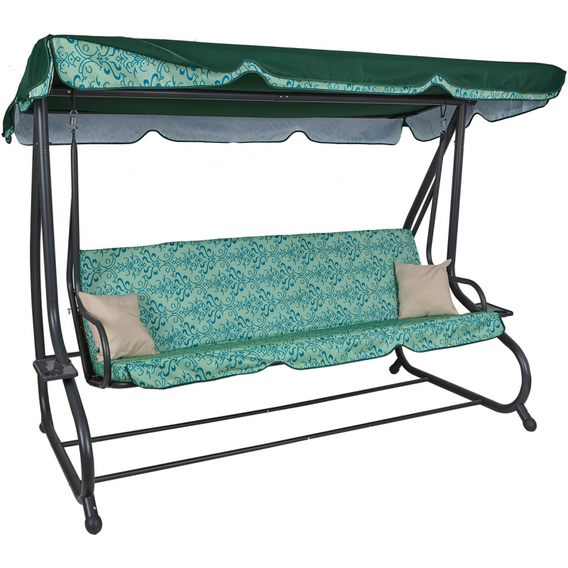 Huśtawka ogrodowa Aga XXXL COMFORT LUX Prestige Green - bardzo zniszczona - nie do ekspozycji