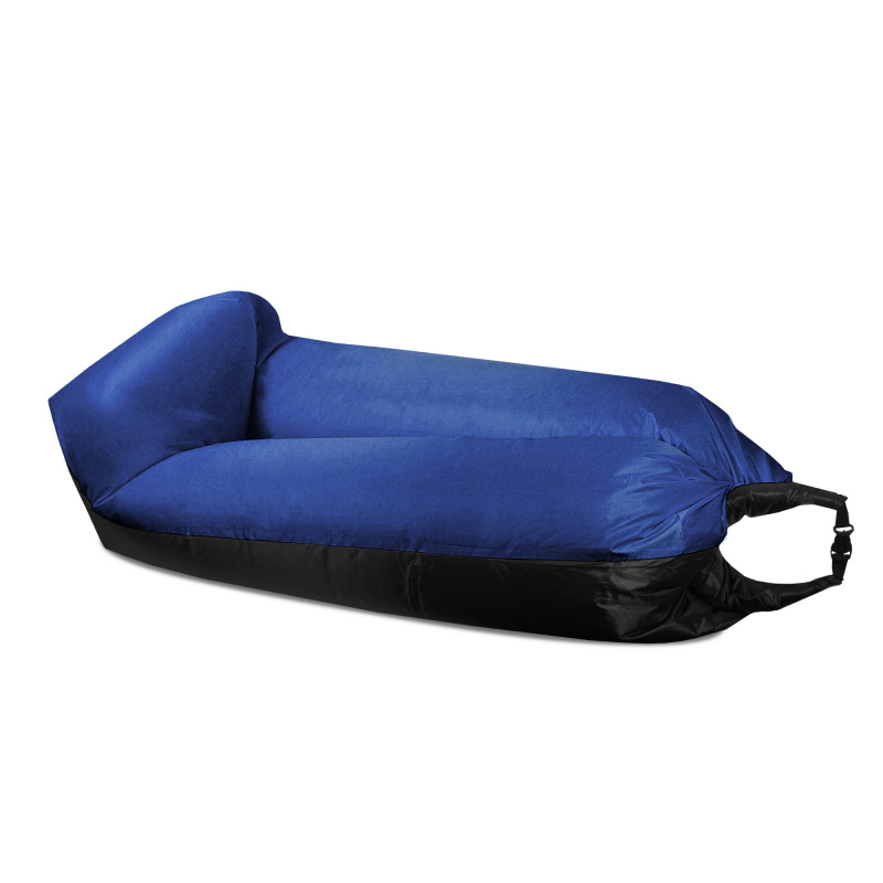 Aga Fotel Worek dmuchany LAZY BAG 230x70 cm Czarny/Ciemnoniebieski