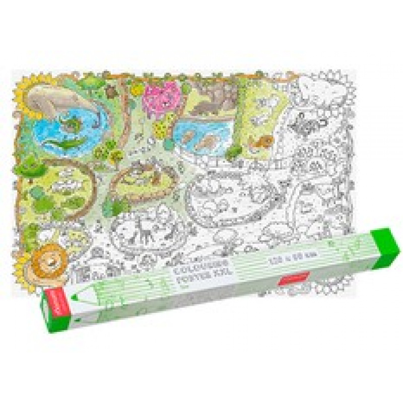 Kolorowanka podłogowa XXL - Zoo 4l+ MONUMI uniwersalny