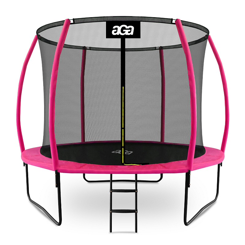 Aga SPORT EXCLUSIVE Trampolina 305 cm Różowa + siatka zabezpieczająca + drabinka