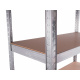 Aga Regał magazynowy metalowy 180 x 90 x 40 cm max 175 kg na półkę 5 półek Srebrny