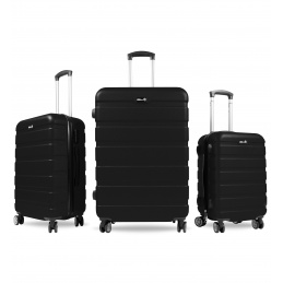Aga Travel ZESTAW WALIZEK 3w1 KOMPLET WALIZKA PODRÓŻNA BAGAŻ MR4650 Czarny