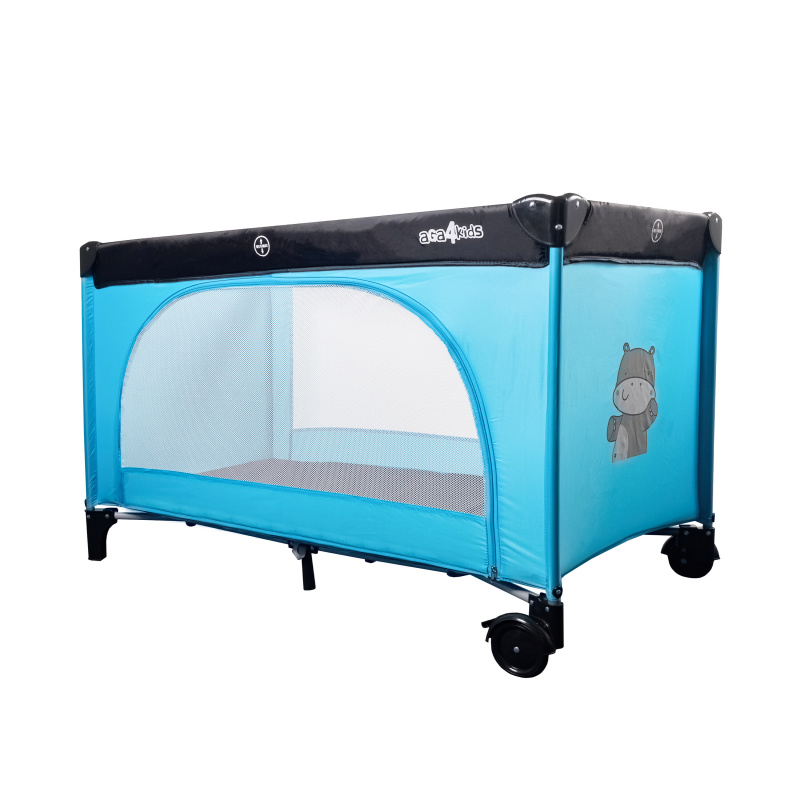 Łóżeczko turystyczne Aga4Kids 65 x 125 cm odcienie niebieskiego