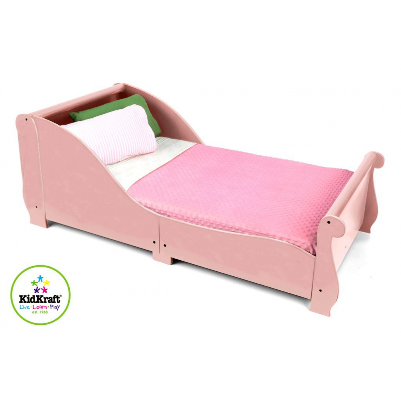 KidKraft Łóżko dziecięce SLEIGH Różowe 160x75 cm