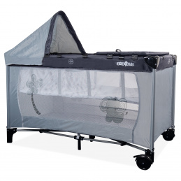Aga4Kids Łóżeczko turystyczne + przewijak MR6672 Jasno szary