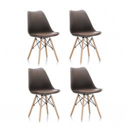 Aga 4x Krzesło jadalniane MR2035 Brązowe