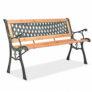 Ławka z oparciem Linder Exclusiv drewno 125x52x74 cm MC4365 