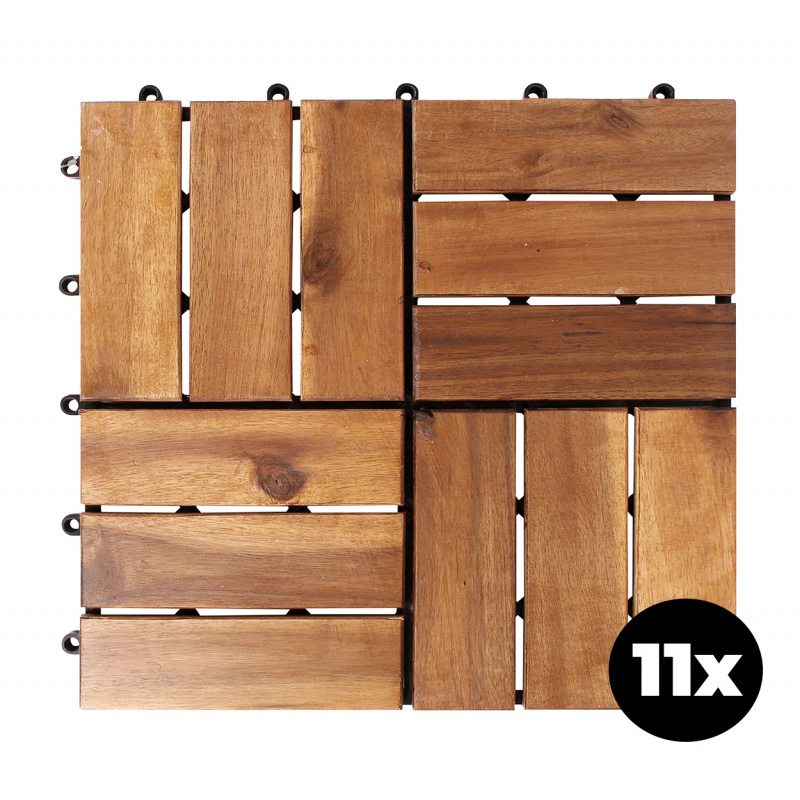 Linder Exclusiv Płytki tarasowe z akacji 30x30 cm 11 szt
