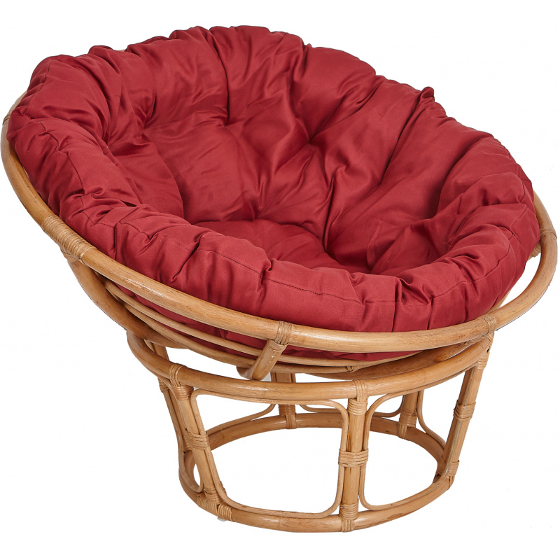 Aga Fotel rattanowy PAPASAN Ciemnoczerwony