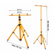 Stativ na reflektor dvojitý - žlutý - 140cm