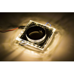 Oprawa halogenowa LED podświetlana - 3W - biała ciepła