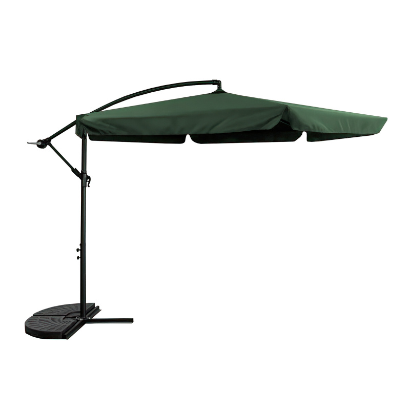 Aga Parasol ogrodowy Cantilever 300 cm Ciemnozielony