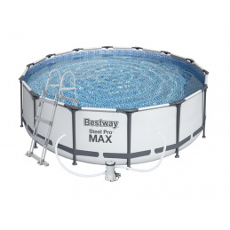 Bestway Steel Pro Max 3,66 x 1 m + Filtracja kartuszowa + stopnie 2DAZ123
