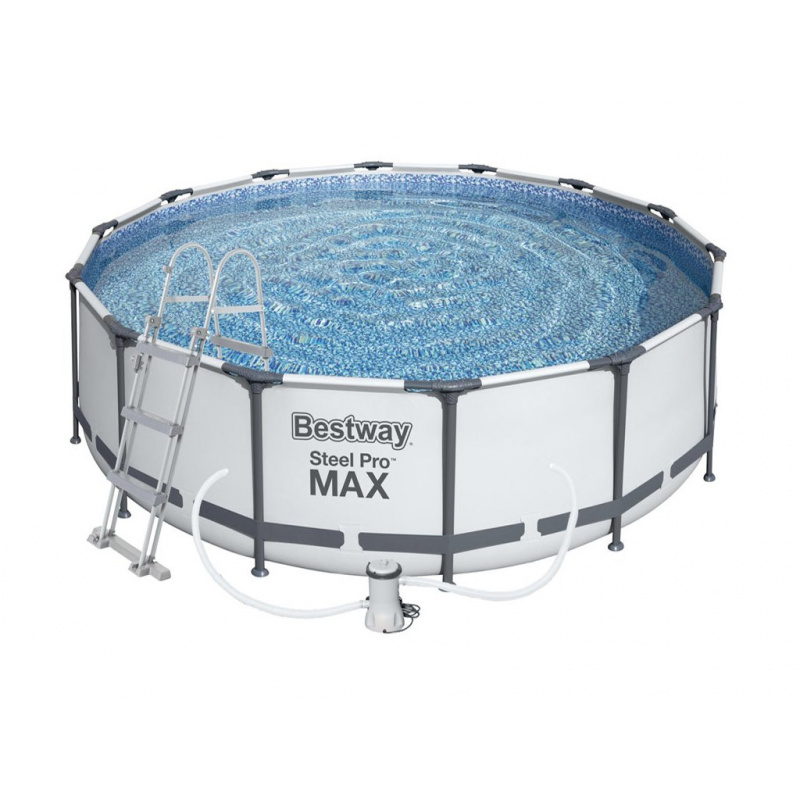 Bestway Steel Pro Max 3,66 x 1 m + Filtracja kartuszowa + stopnie 2DAZ123