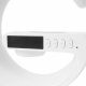 Aga ZEGAR LED Lampka stołowa RGB Głośnik Ładowarka RADIO BUDZIK Bluetooth 5w1 Biały