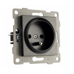 Gniazdko do ramek czarne z bolcem