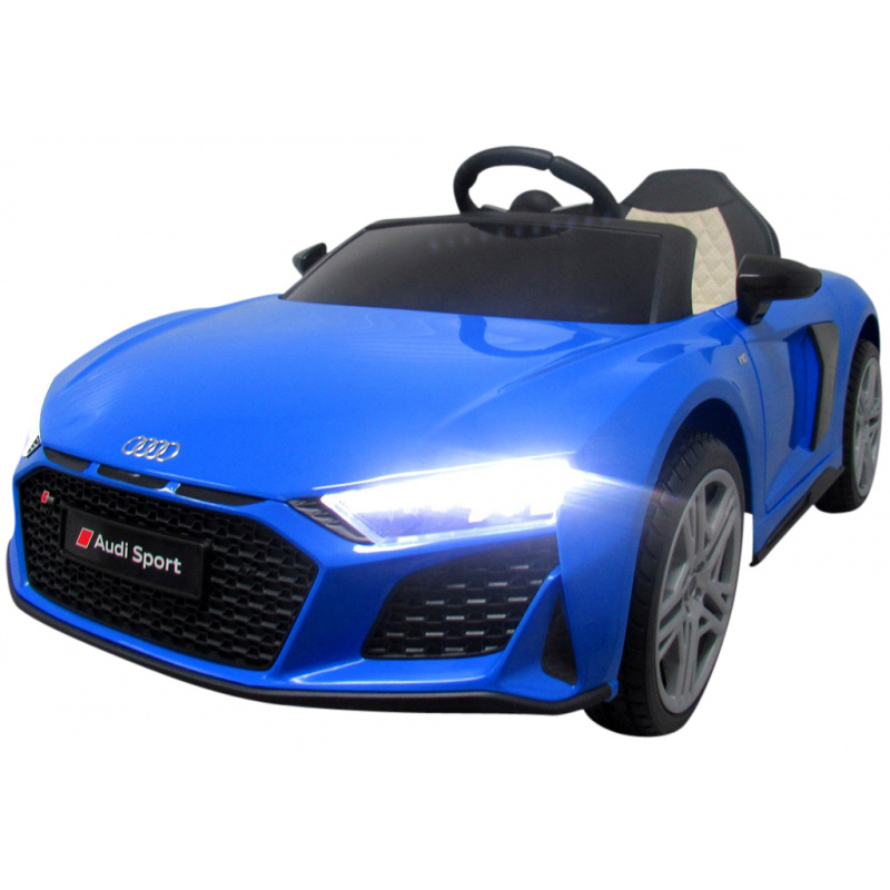 AUDI R8 Sport NIEBIESKI Auto na akumulator EVA Skóra pilot