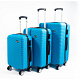 Aga Travel ZESTAW WALIZEK 3w1 KOMPLET WALIZKA PODRÓŻNA BAGAŻ MR4651 Jasno niebieski