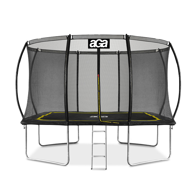 Aga Prostokątna trampolina 244x335 cm Czarna/Żółta 6SAF044 - II. JAKOŚĆ