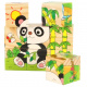 Klocki drewniane edukacyjne układanka Safari 9el.