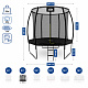 Aga SPORT EXCLUSIVE Trampolina 250 cm czarna + ochronna siatka + drabinka