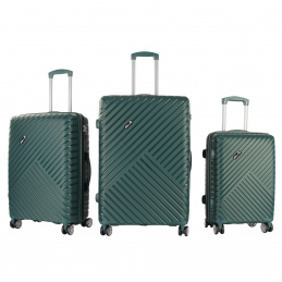 Aga Travel Zestaw walizek podróżnych Ciemnozielony 6CZ003 - 2. JAKOŚĆ
