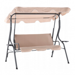 Aga Huśtawka Ogrodowa 170x110x153 cm Beżowa