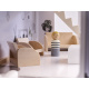 Domek dla lalek drewniany + mebelki 80cm
