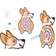 Gra na rzepy dart bezpieczne rzutki tarcza corgi