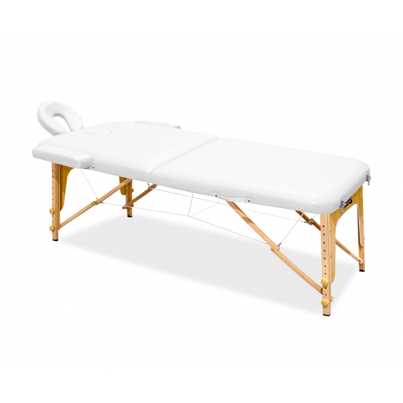 Aga Drewniane Składane łóżko do masażu + torba 185 x 60 cm MR5150 Biały