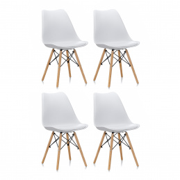 Aga 4x Krzesło do jadalni MR2035 Białe