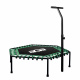 Aga FITNESS Trampolina 130 cm Zielona + uchwyt