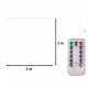 Lampki LED kurtyna druciki 3x3m 300LED ciepły biały