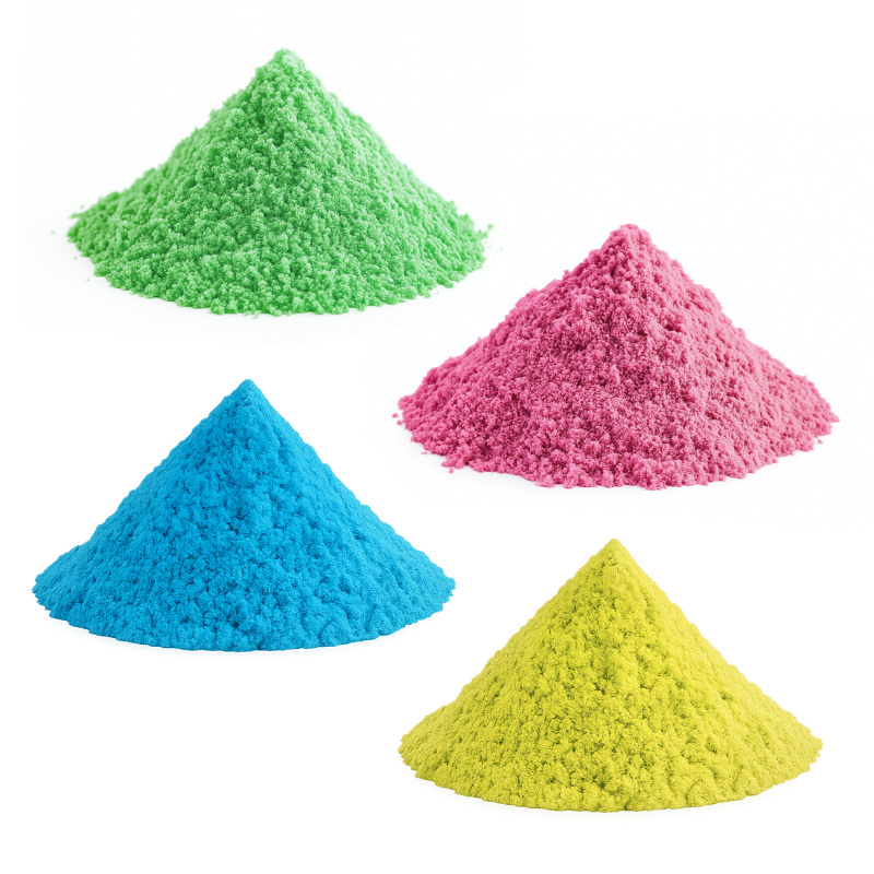 Aga4Kids Zestaw piasków magnetycznych 4 kg Zielony, Różowy, Niebieski i Żółty
