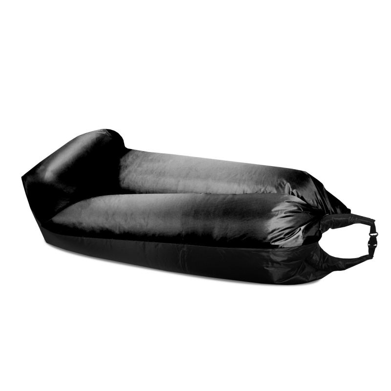 Aga Fotel Worek dmuchany LAZY BAG 230x70 cm Czarny/Czarny