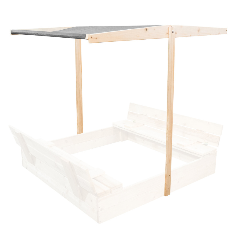 Aga Daszek do piaskownicy dziecięca 120x120 cm szary